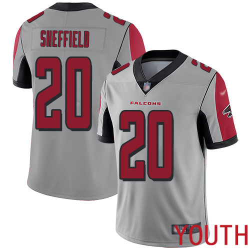 Atlanta Falcons Limited Silver Youth Kendall Sheffield Jersey NFL Football #20 Inverted Legend